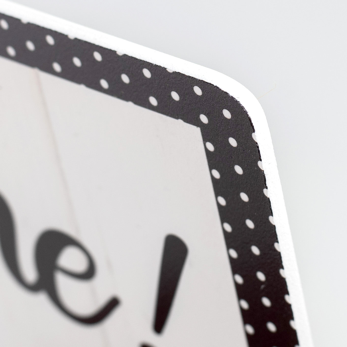 10.5" Waterproof Sign: Peeking Ladybug
