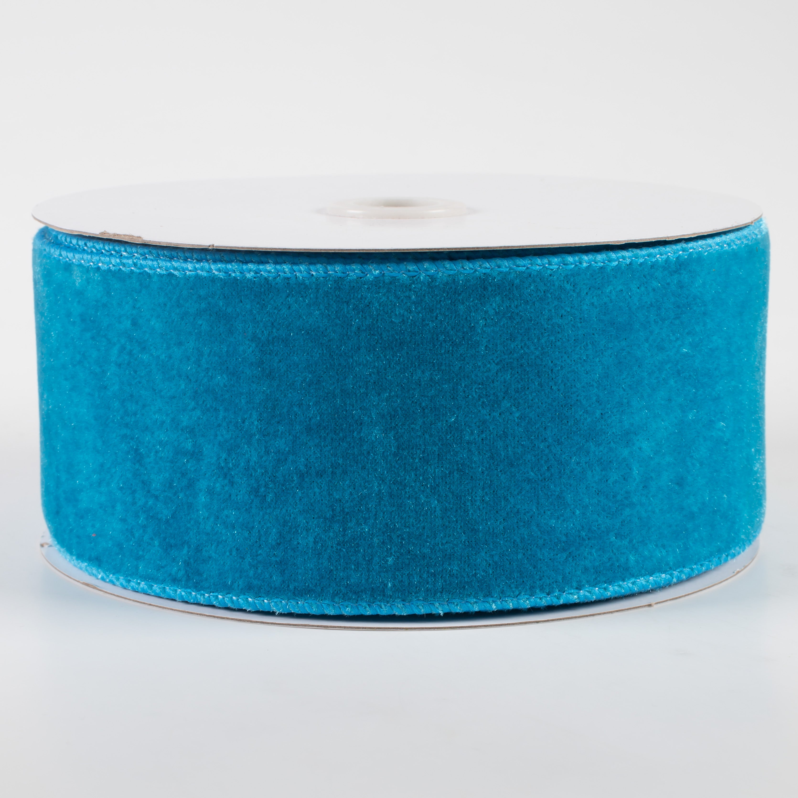 2.5" Deluxe Velvet Satin Backing Ribbon: Teal (10 Yards)
