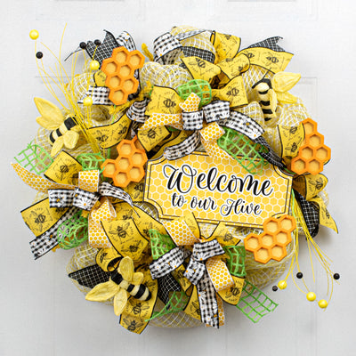 12" Waterproof Sign: Welcome to our Hive
