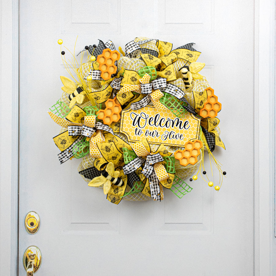 12" Waterproof Sign: Welcome to our Hive