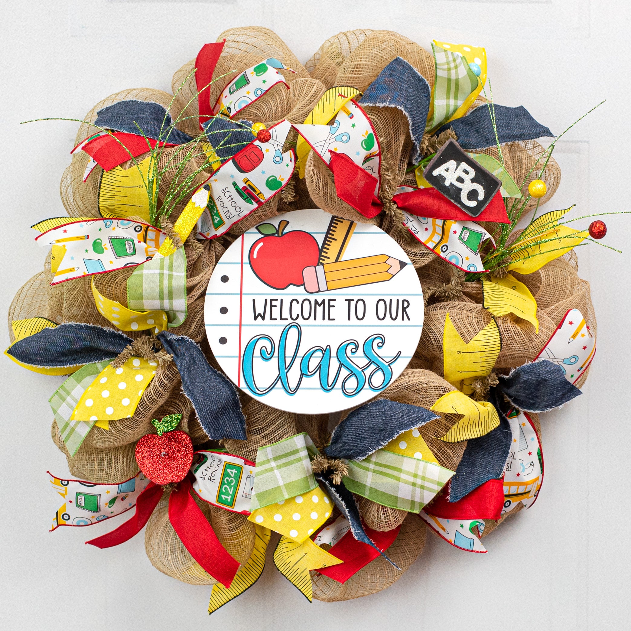 9.4" Round Waterproof Sign: Welcome to our Class