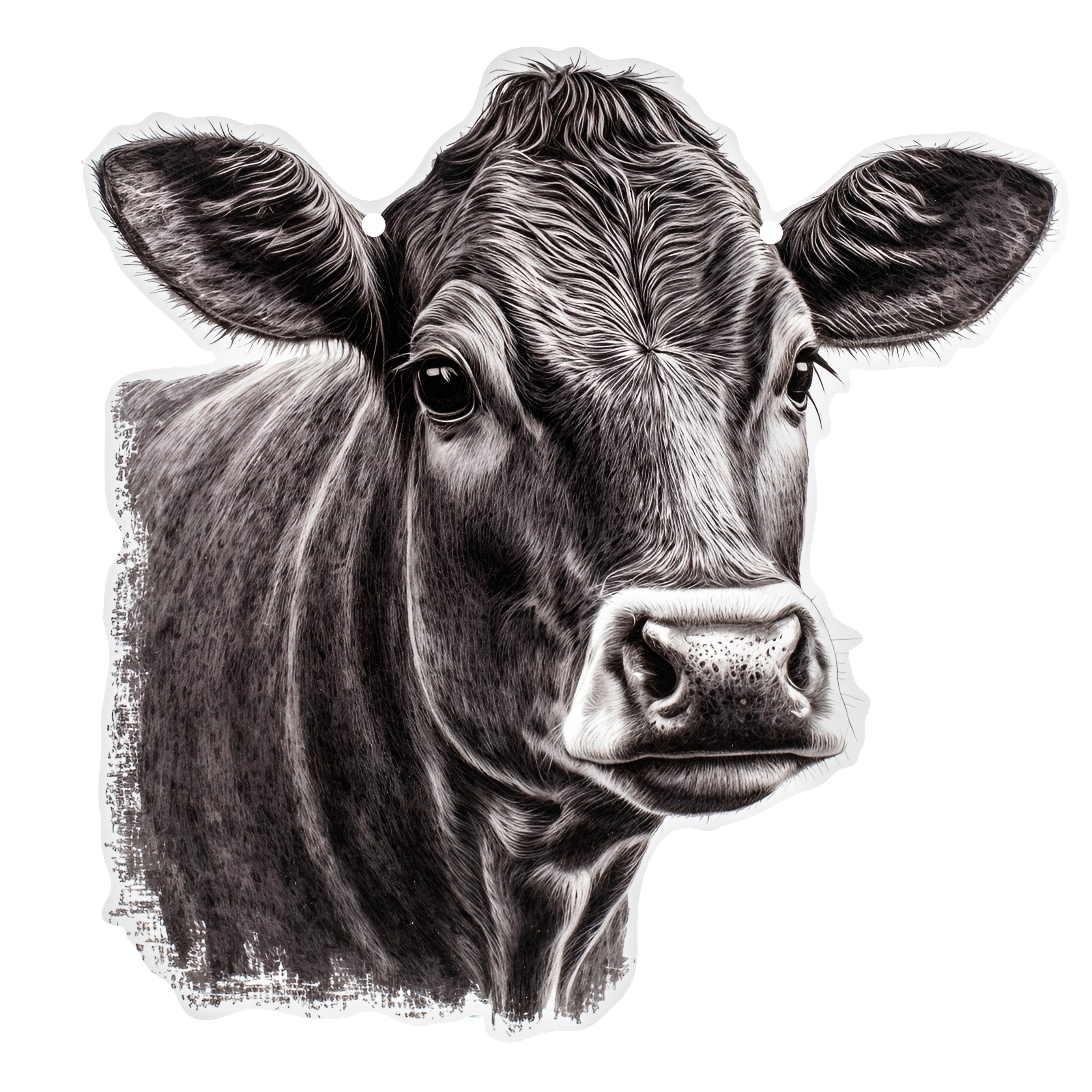 17" Waterproof Door Hanger: Cow Etching