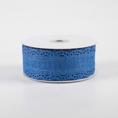1.5" Scalloped Edge Ribbon: Royal Blue (10 Yards)