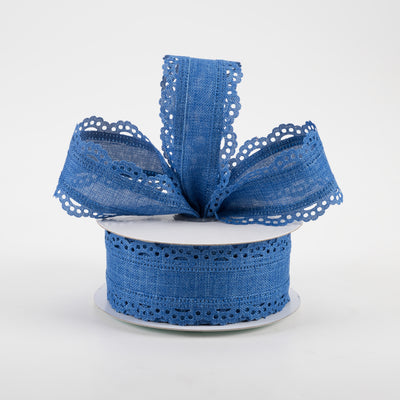 1.5" Scalloped Edge Ribbon: Royal Blue (10 Yards)