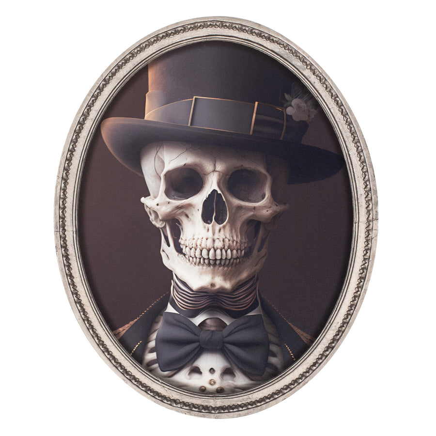 11" Waterproof Accent: Fright Frame Dapper Skeleton