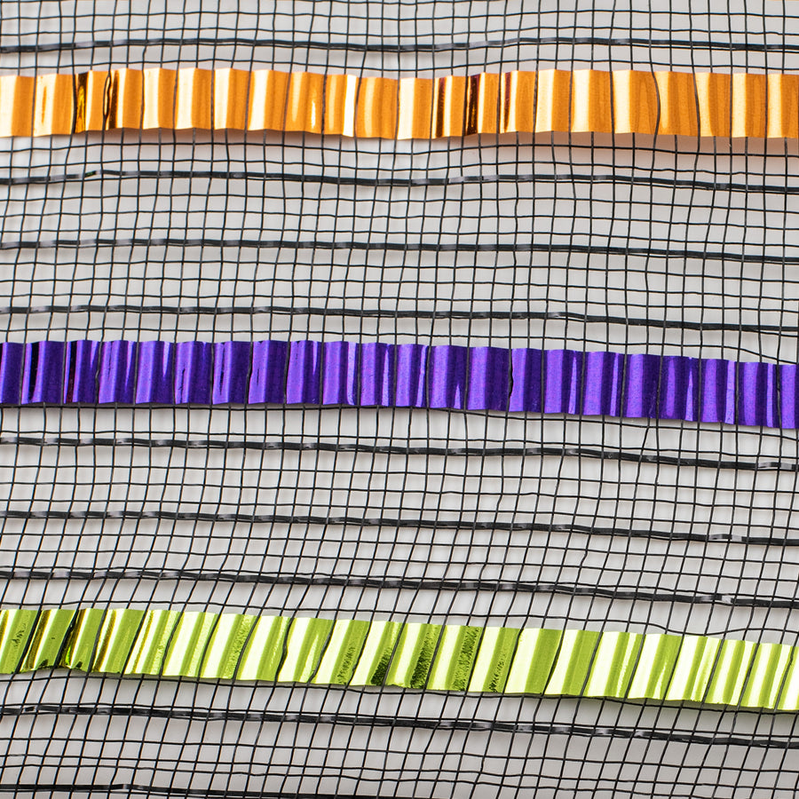 10" XL Wide Foil Stripe Mesh: Halloween
