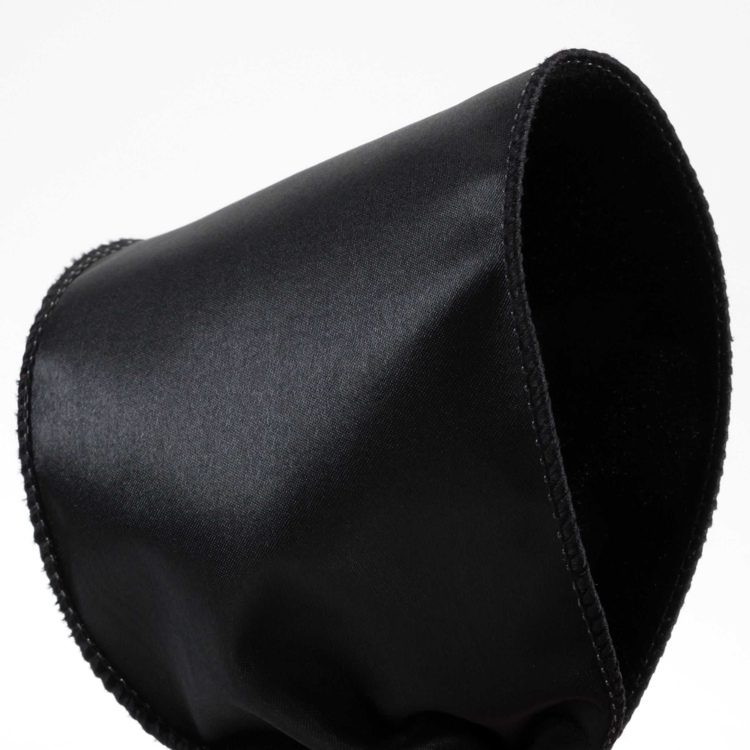 4" Deluxe Velvet Satin Backing Ribbon: Black (10 Yards)