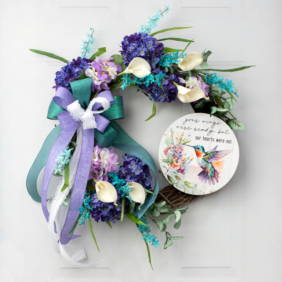 9.4" Round Waterproof Sign: Hummingbird Hearts Not Ready