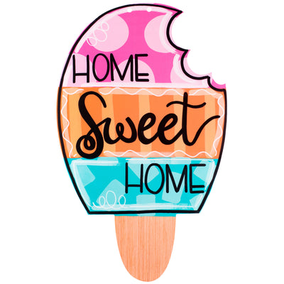 21" Waterproof Door Hanger: Home Sweet Home Popsicle
