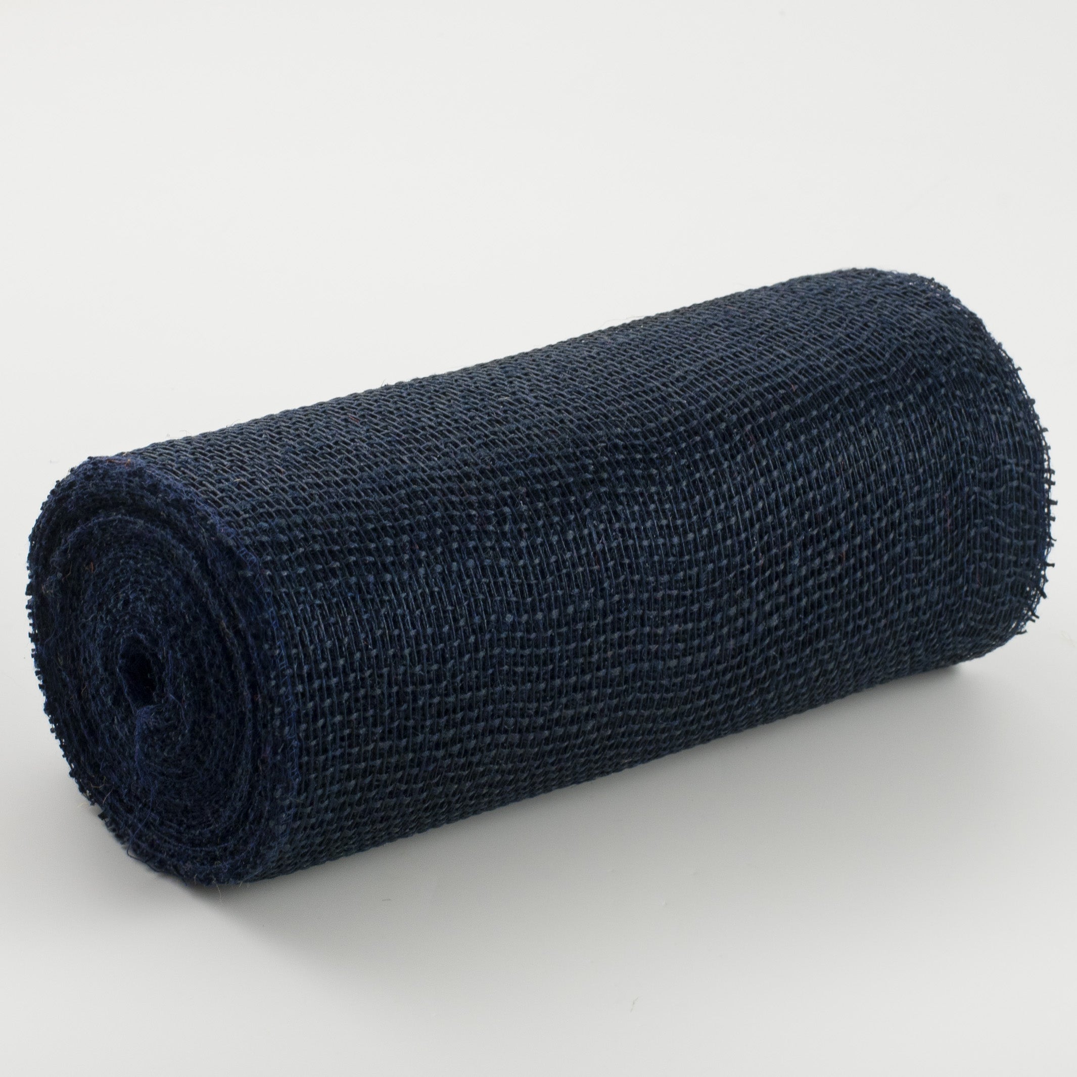 10" Jute Net Burlap Ribbon: Navy Blue (10 Yards)