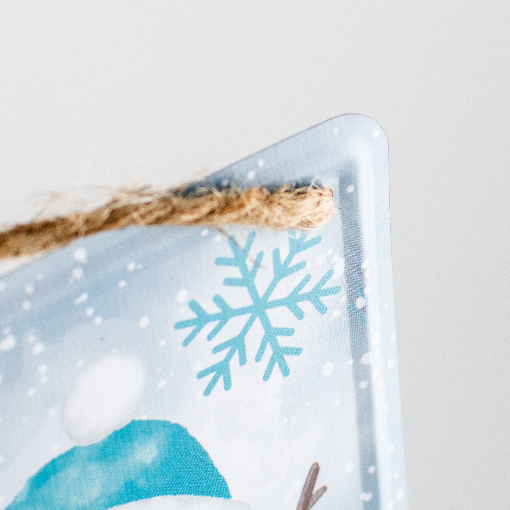 12" Embossed Metal Sign: Winter Fresh Flurries Snowman