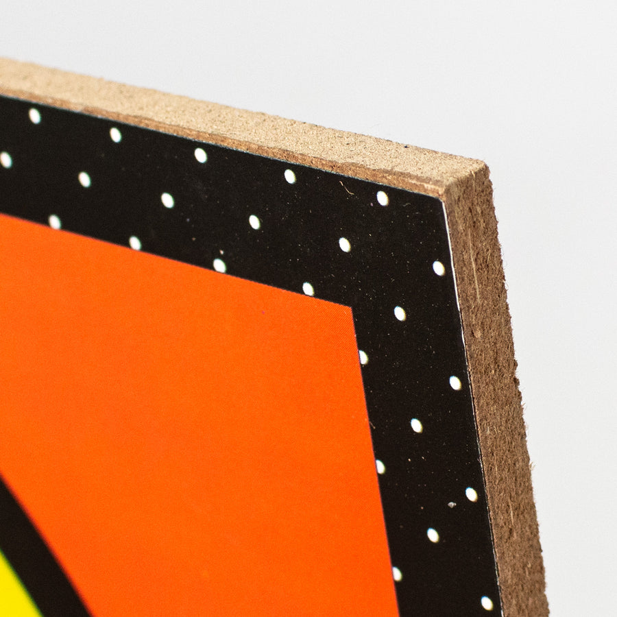 10" Square Wooden Sign: Flying Witch