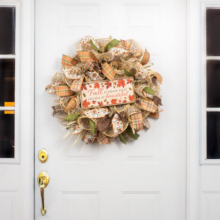12" Wooden Sign: Fall Is Proof That Change Is Beautiful