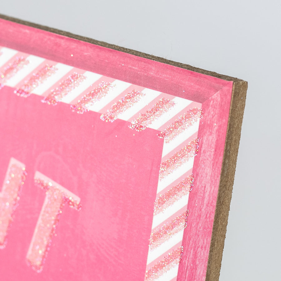 12" Wooden Sign: Breast Cancer Awareness We Fight Together