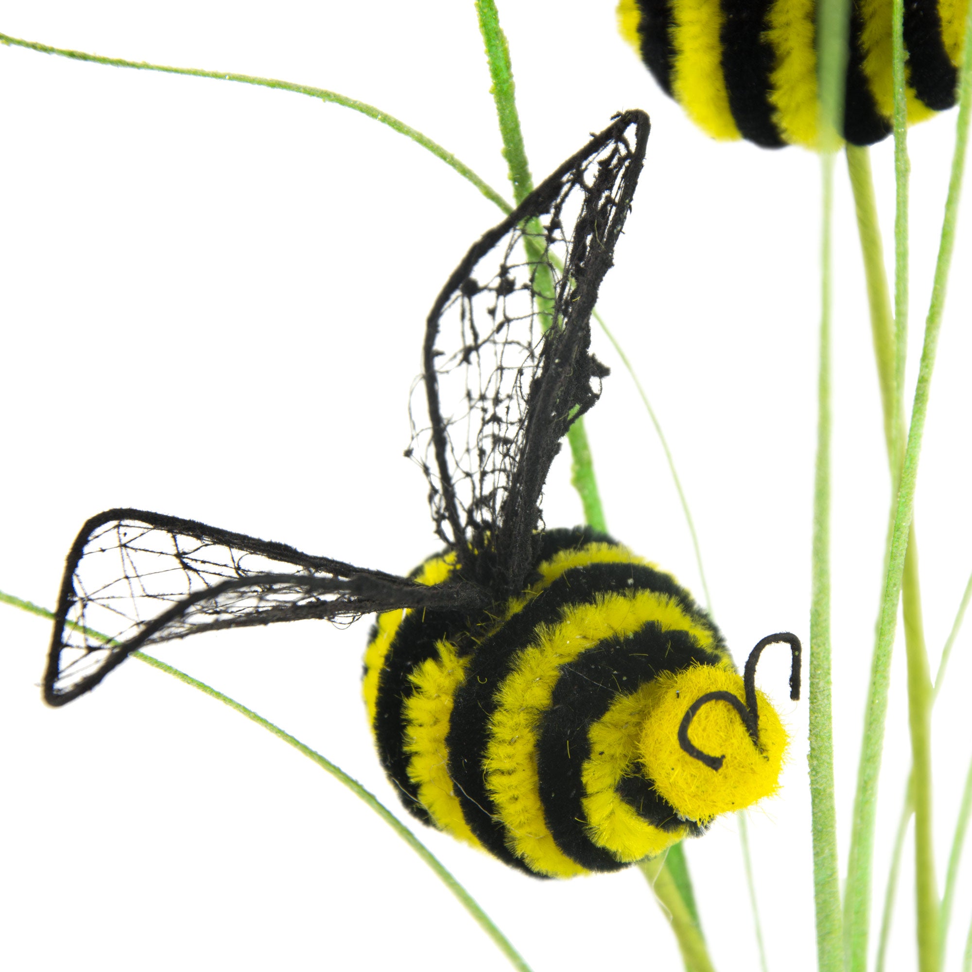 24" Honey Bee With Green Grass Floral Pick