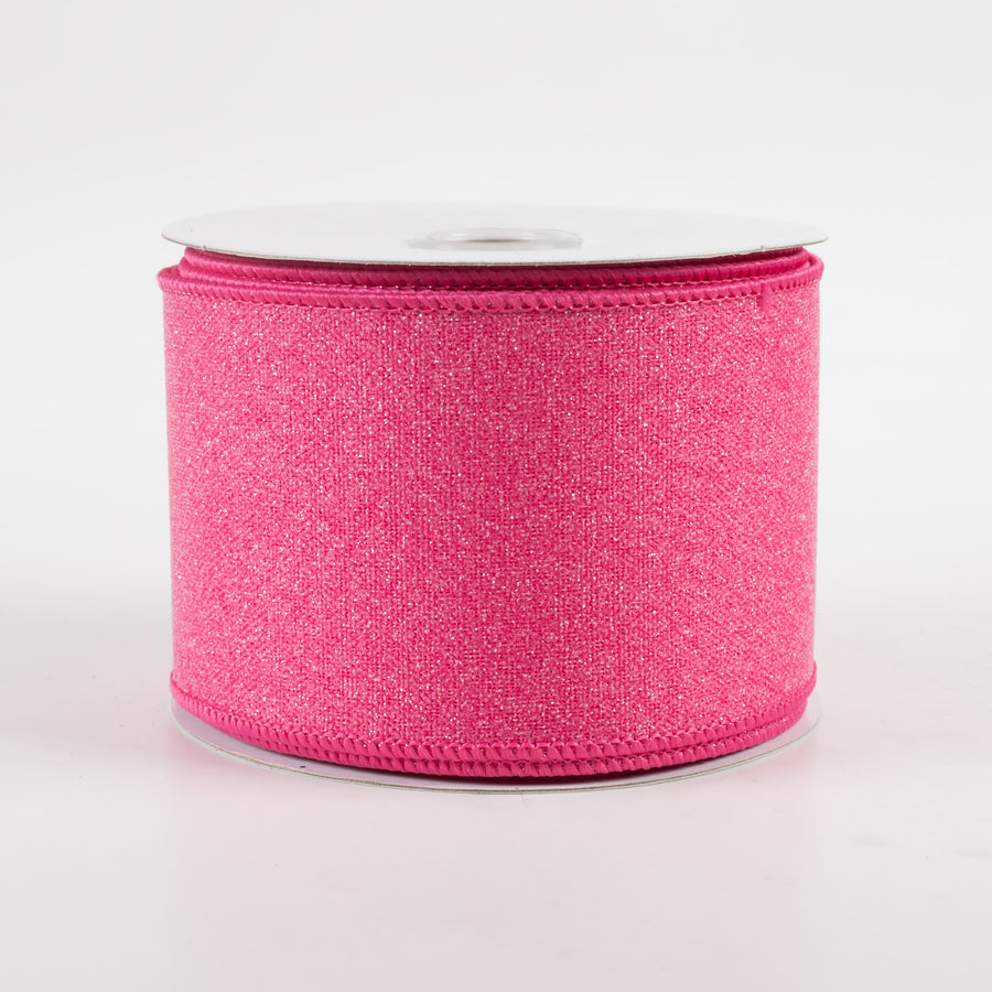 2.5" Crystal Shine Ribbon: Fuchsia Pink (10 Yards)