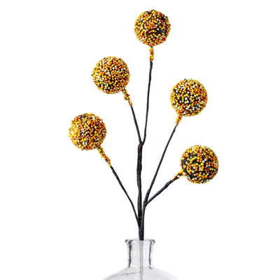 22" Sprinkle Ball Pick: Candy Corn
