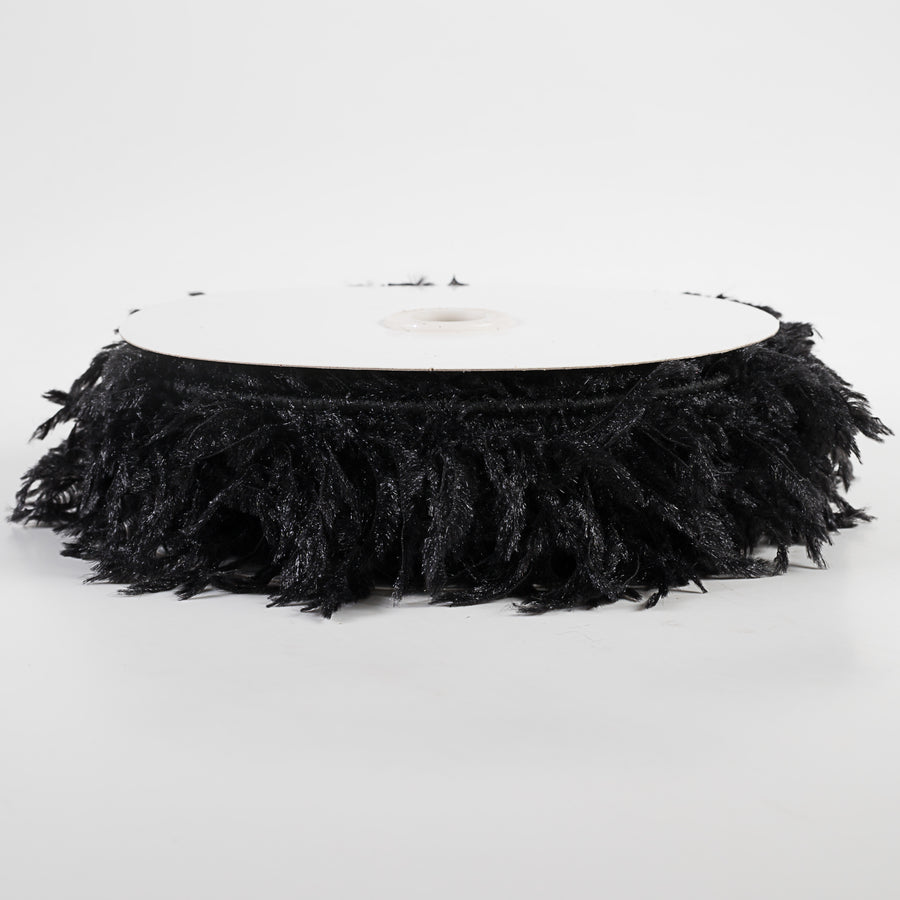 1.5" Furry Ribbon: Black (10 Yards)