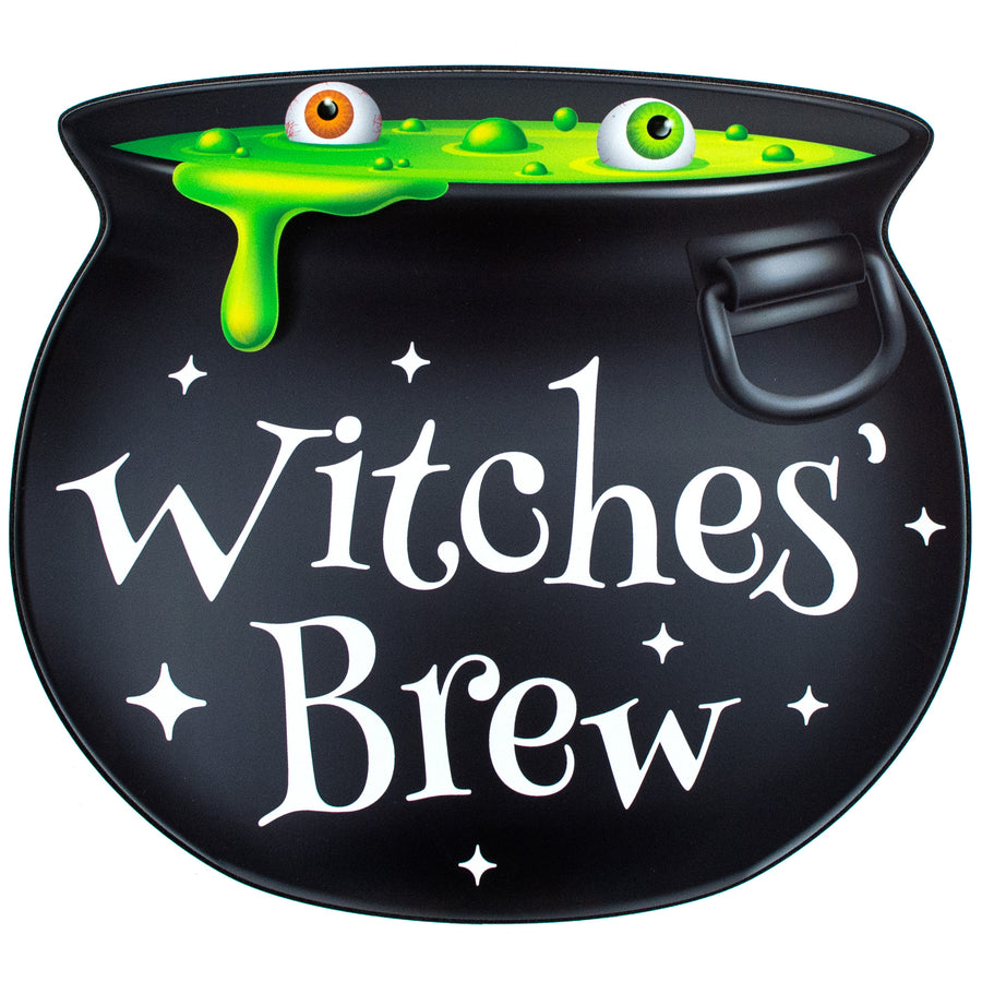 10" Waterproof Sign: Witches' Brew Eyeball Cauldron