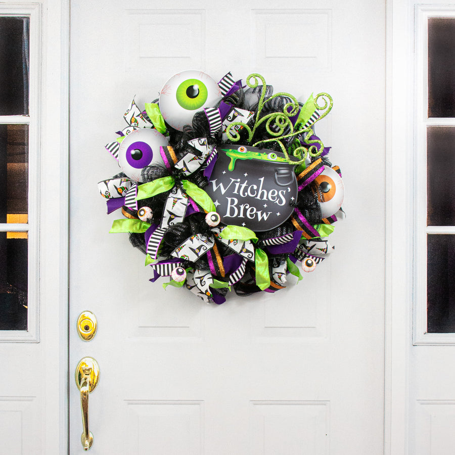 10" Waterproof Sign: Witches' Brew Eyeball Cauldron