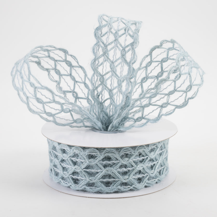 1.5" Open Weave Ribbon: Light Blue (10 Yards)