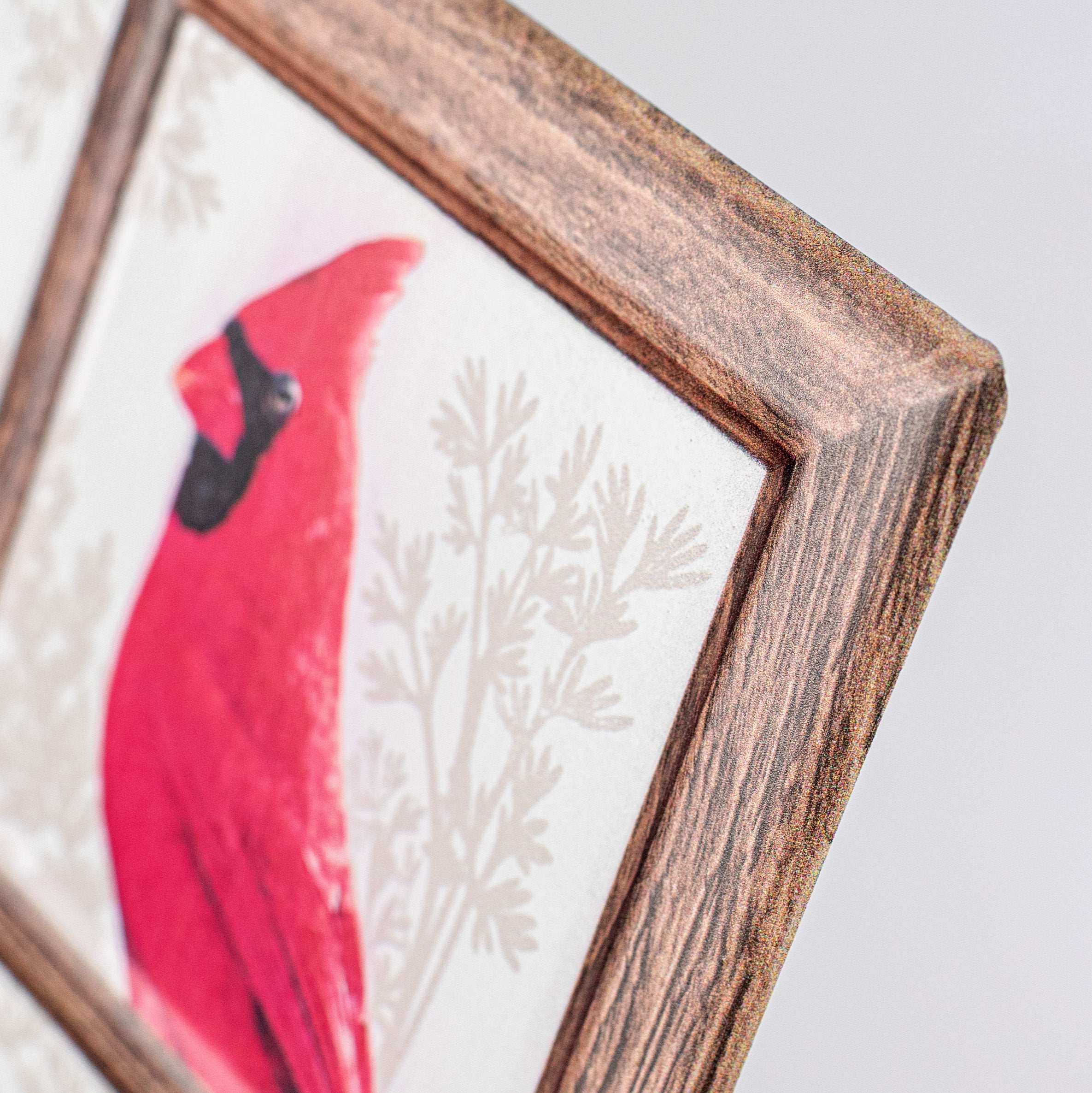 13" Metal Window Sign: Cardinals Appear