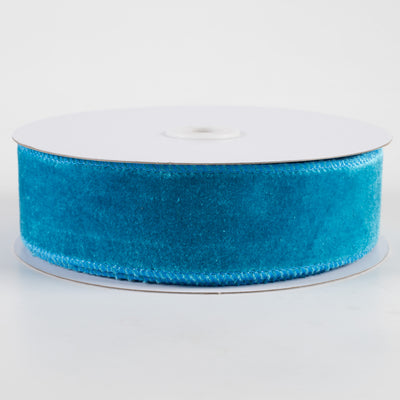 1.5" Deluxe Velvet Satin Backing Ribbon: Teal Blue (10 Yards)