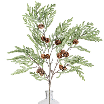 36" Cypress Pinecone Branch: Light Green