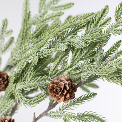 36" Cypress Pinecone Branch: Light Green