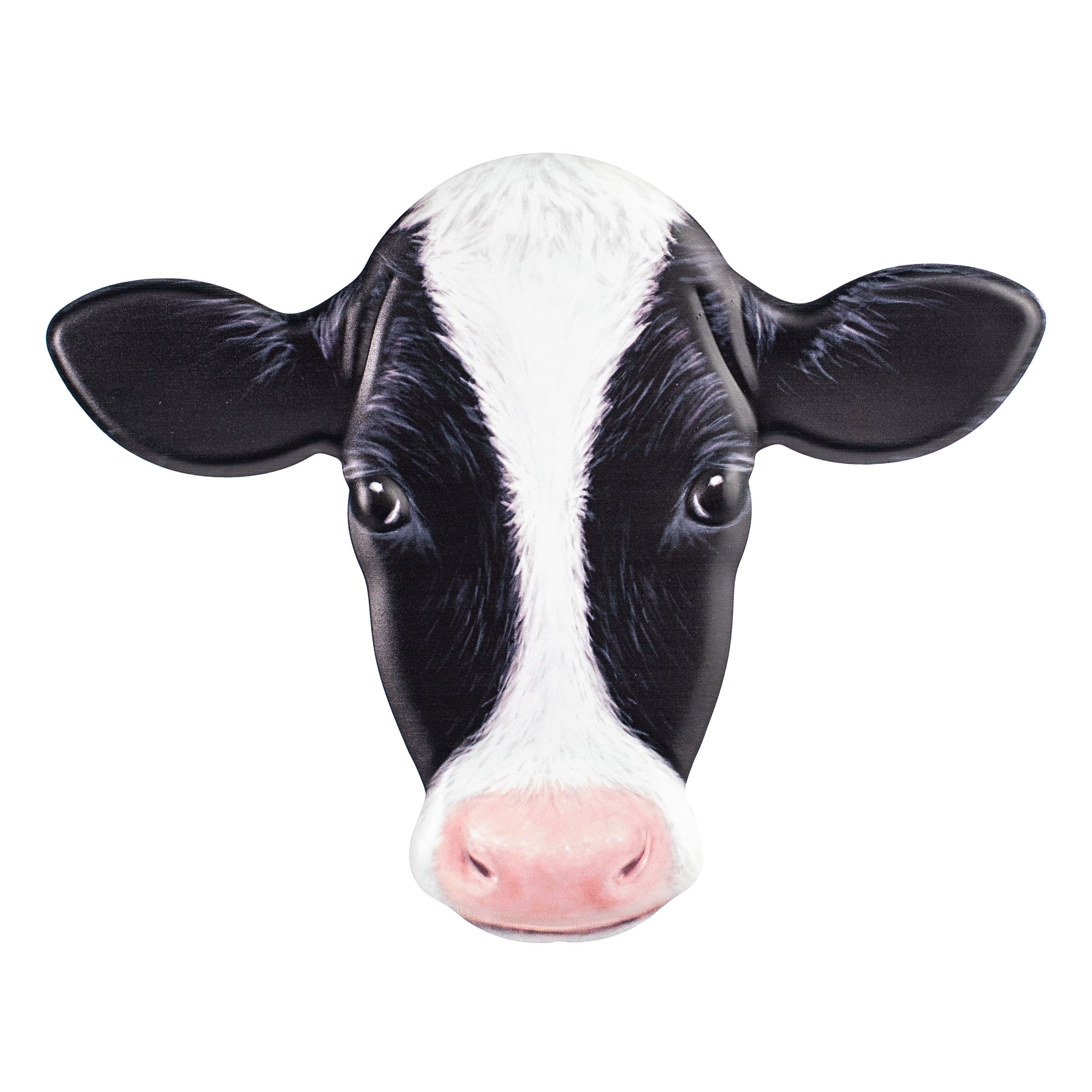 12" Embossed Metal Hanger: Black Cow