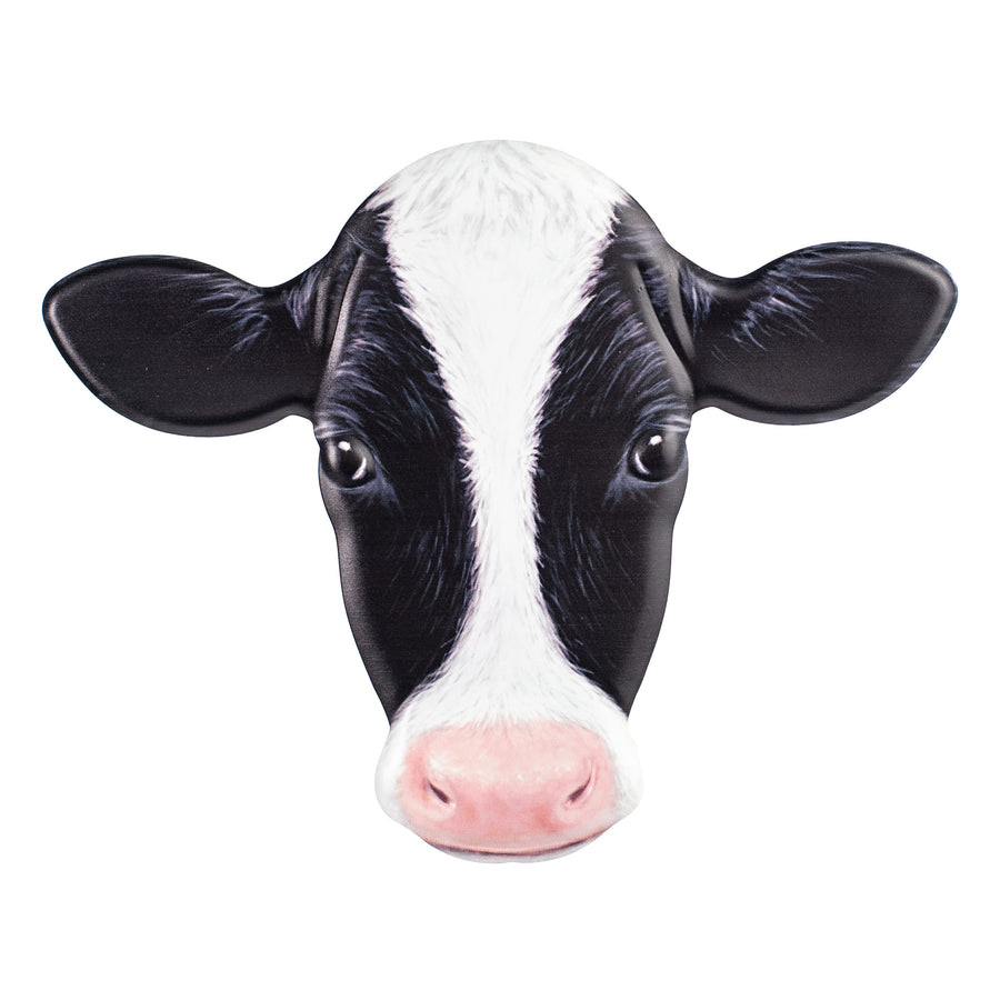 12" Embossed Metal Hanger: Black Cow