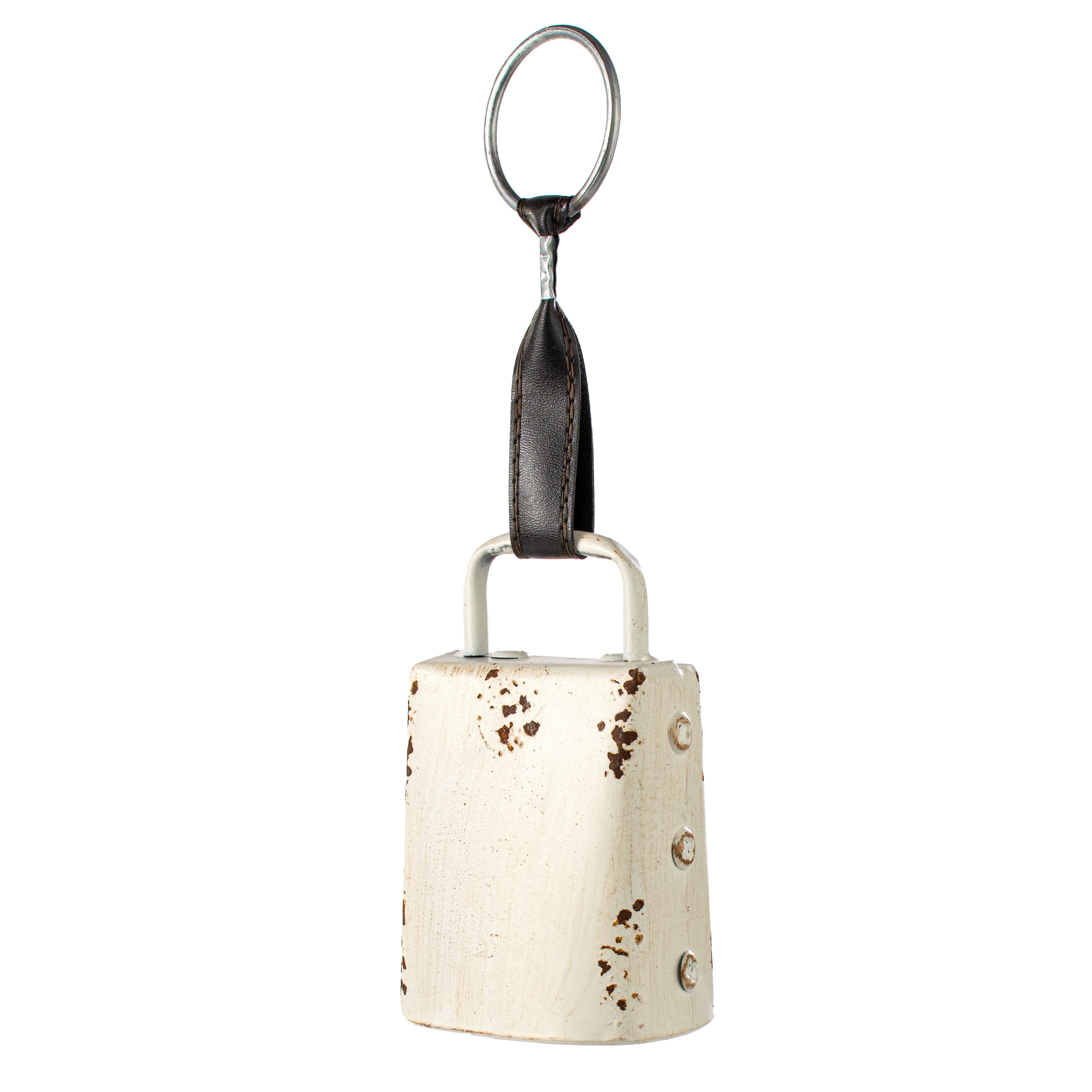 4" Antique Cowbell Ornament: Cream