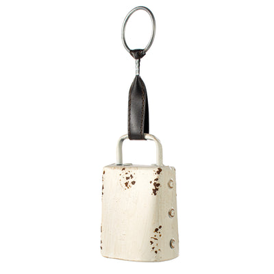 4" Antique Cowbell Ornament: Cream