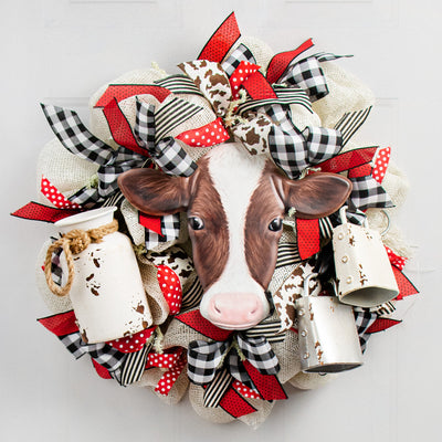 4" Antique Cowbell Ornament: Cream