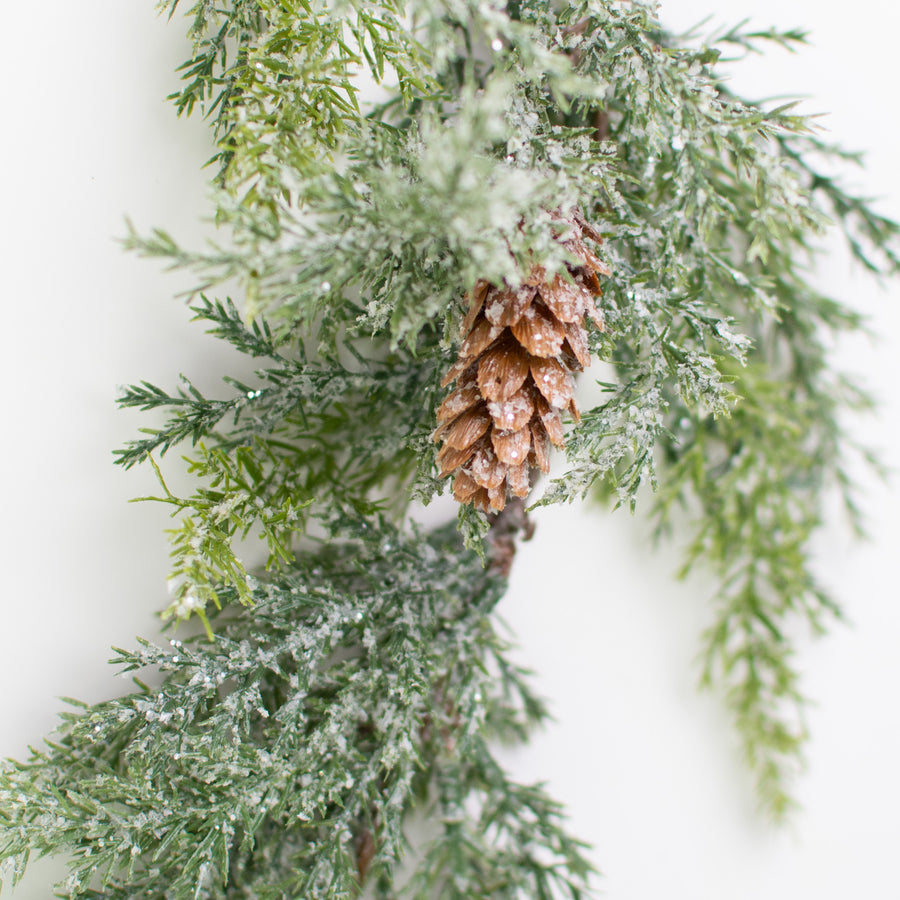 5.5' Frosted Arborvitae Pine Garland