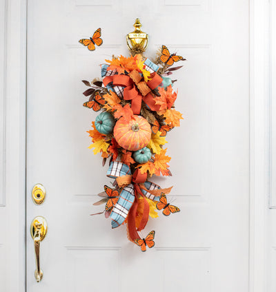 4" Feather Monarch Butterfly Picks: Orange (12)