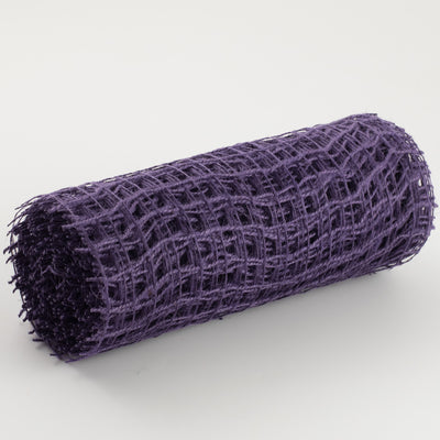 10" Jute Check Weave Mesh: Purple (10 Yards)