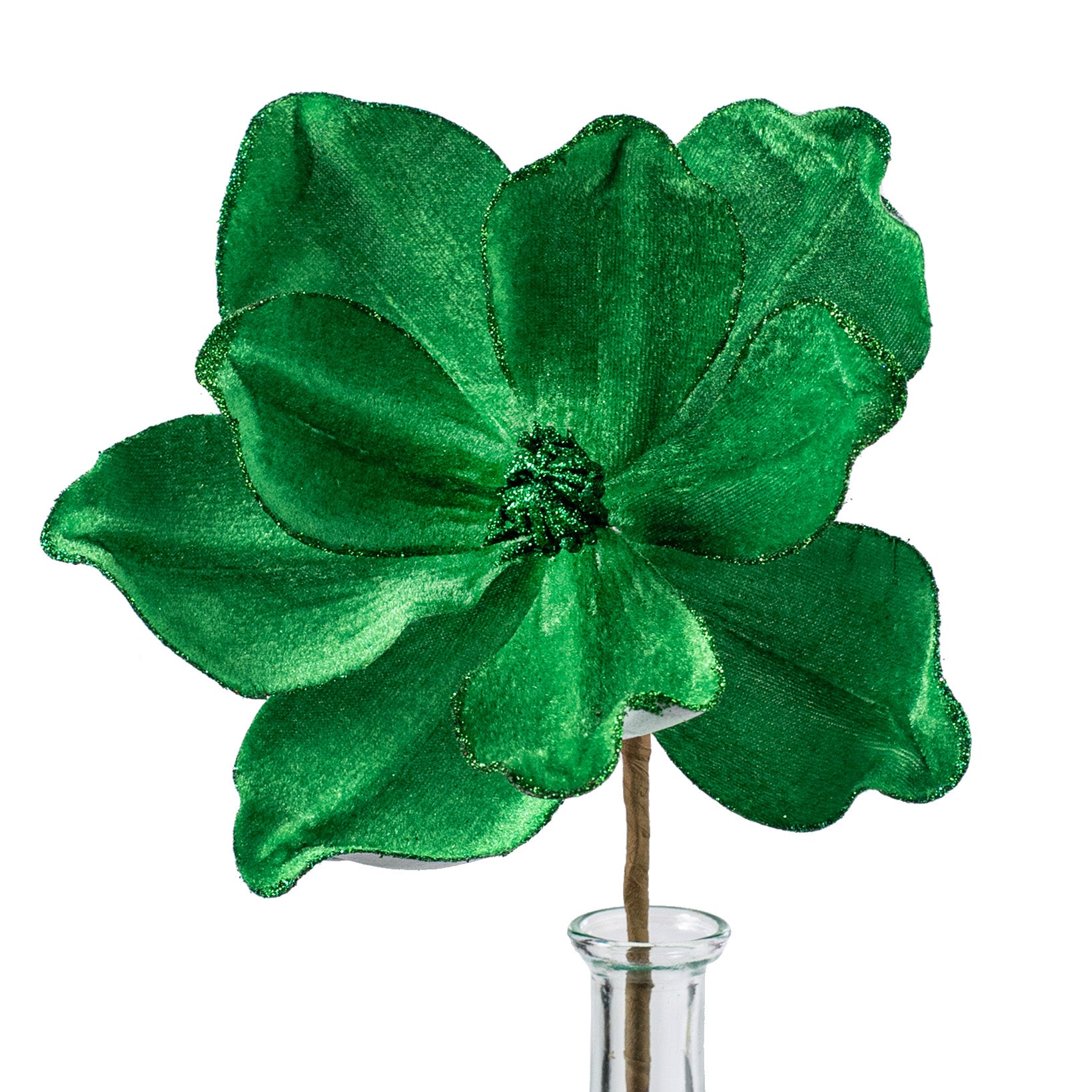 14" Velvet Magnolia Pick: Green
