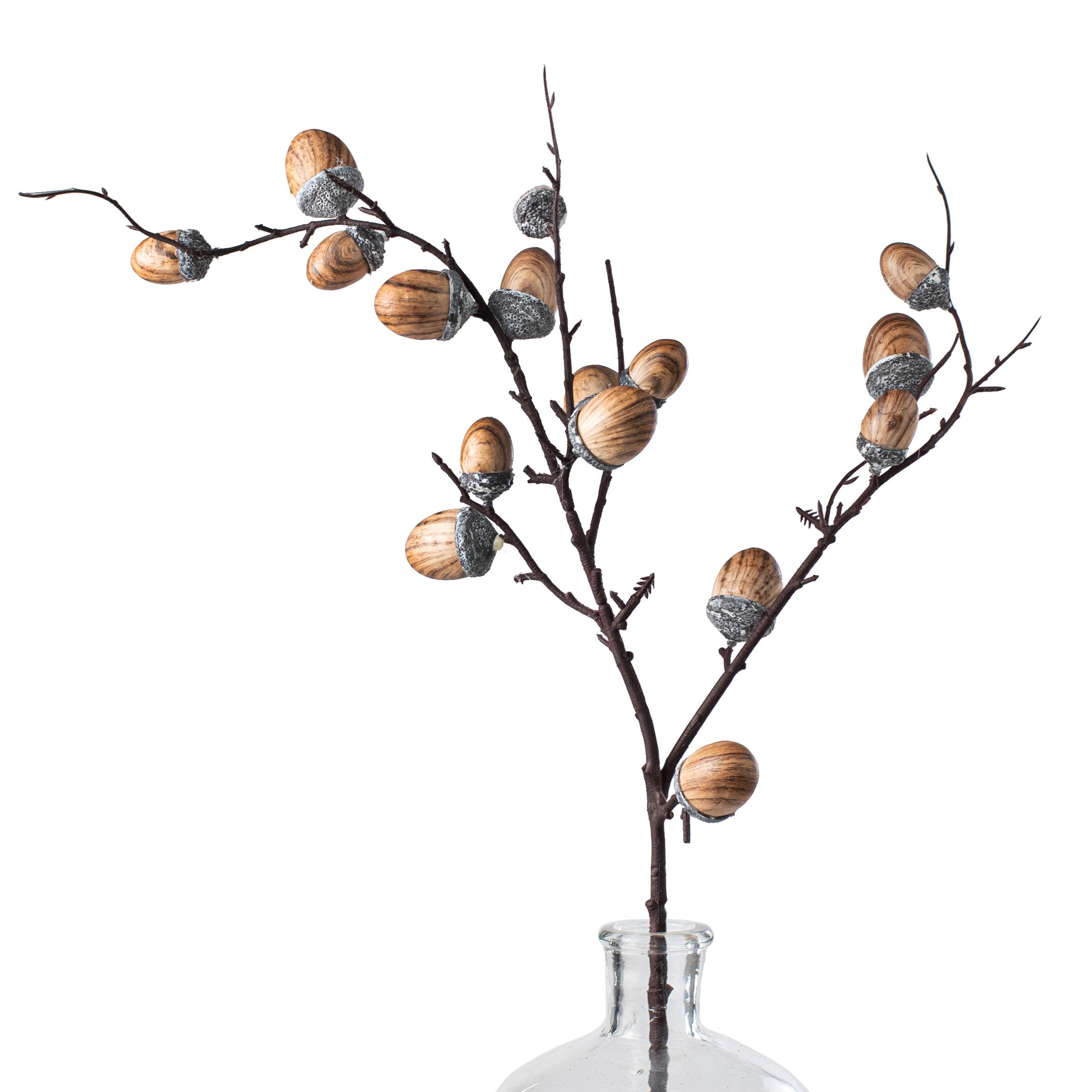 29" Wood Print Acorn Spray