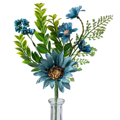 14" Sunflower Pick: Smoke Blue