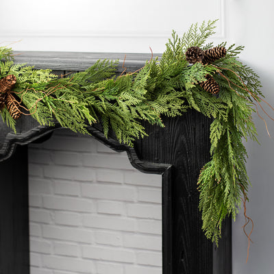 72" Deluxe Incense Cedar & Pinecone Garland