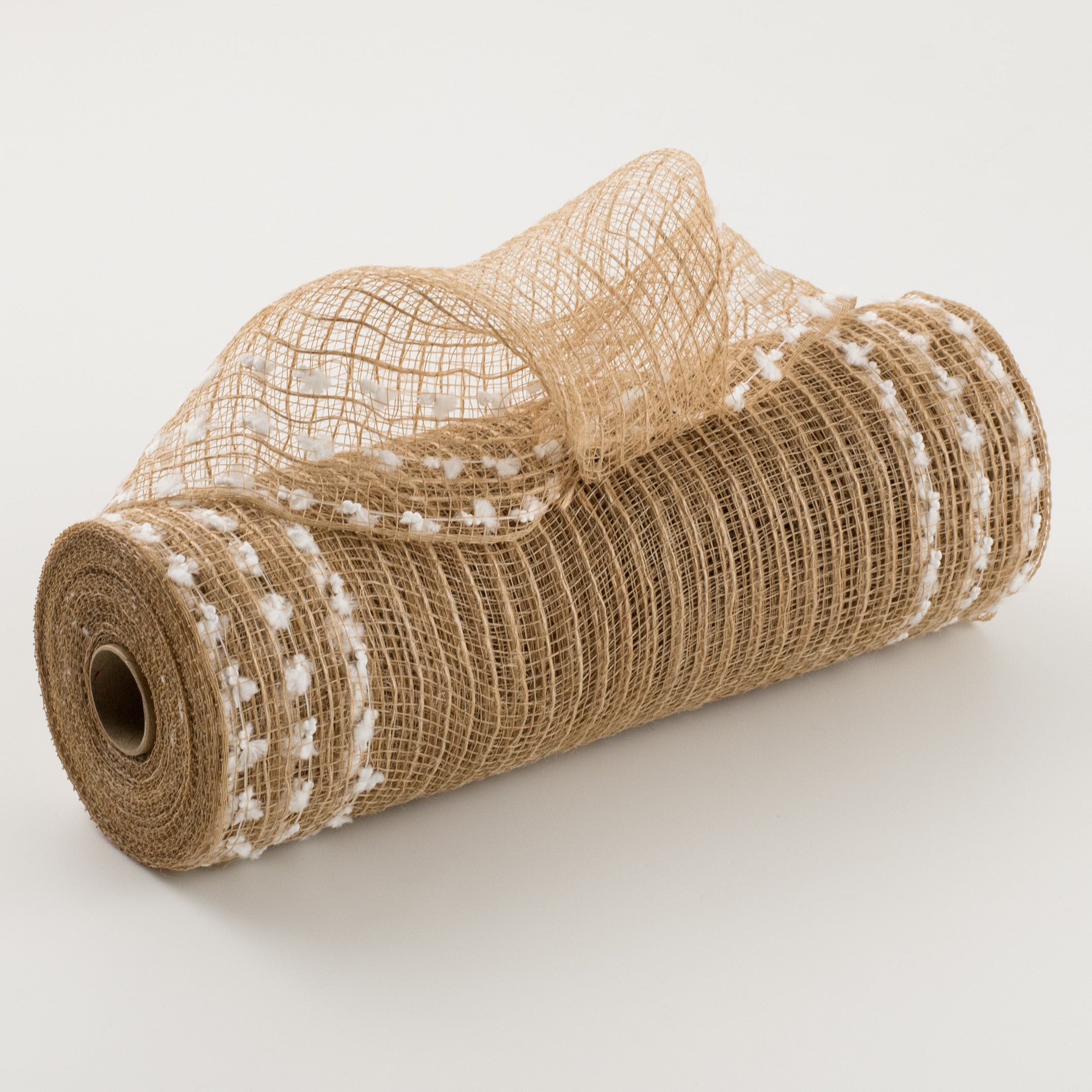 10" Snowball Edge Jute Mesh: Natural
