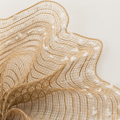 10" Snowball Edge Jute Mesh: Natural