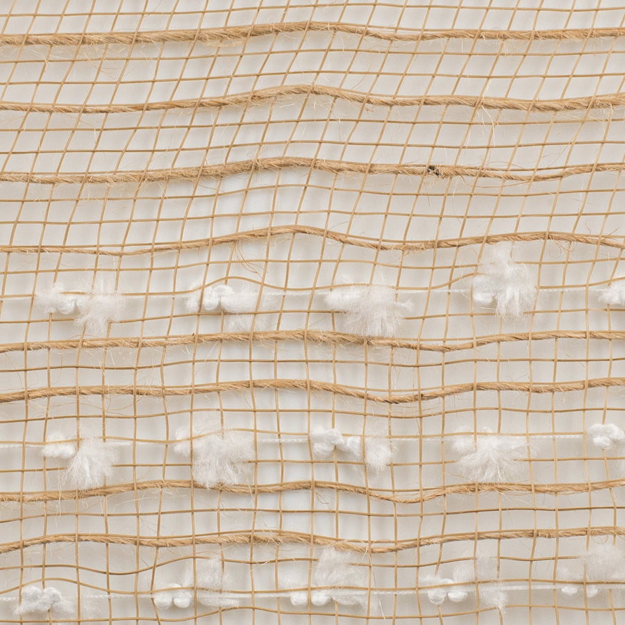 10" Snowball Edge Jute Mesh: Natural