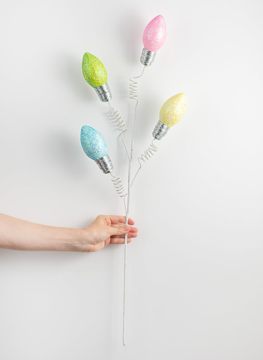 31" Jumbo Light Bulb Spray: Pastel Mix