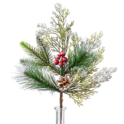 18" Pinecone, Berry, Cedar Mix Spray