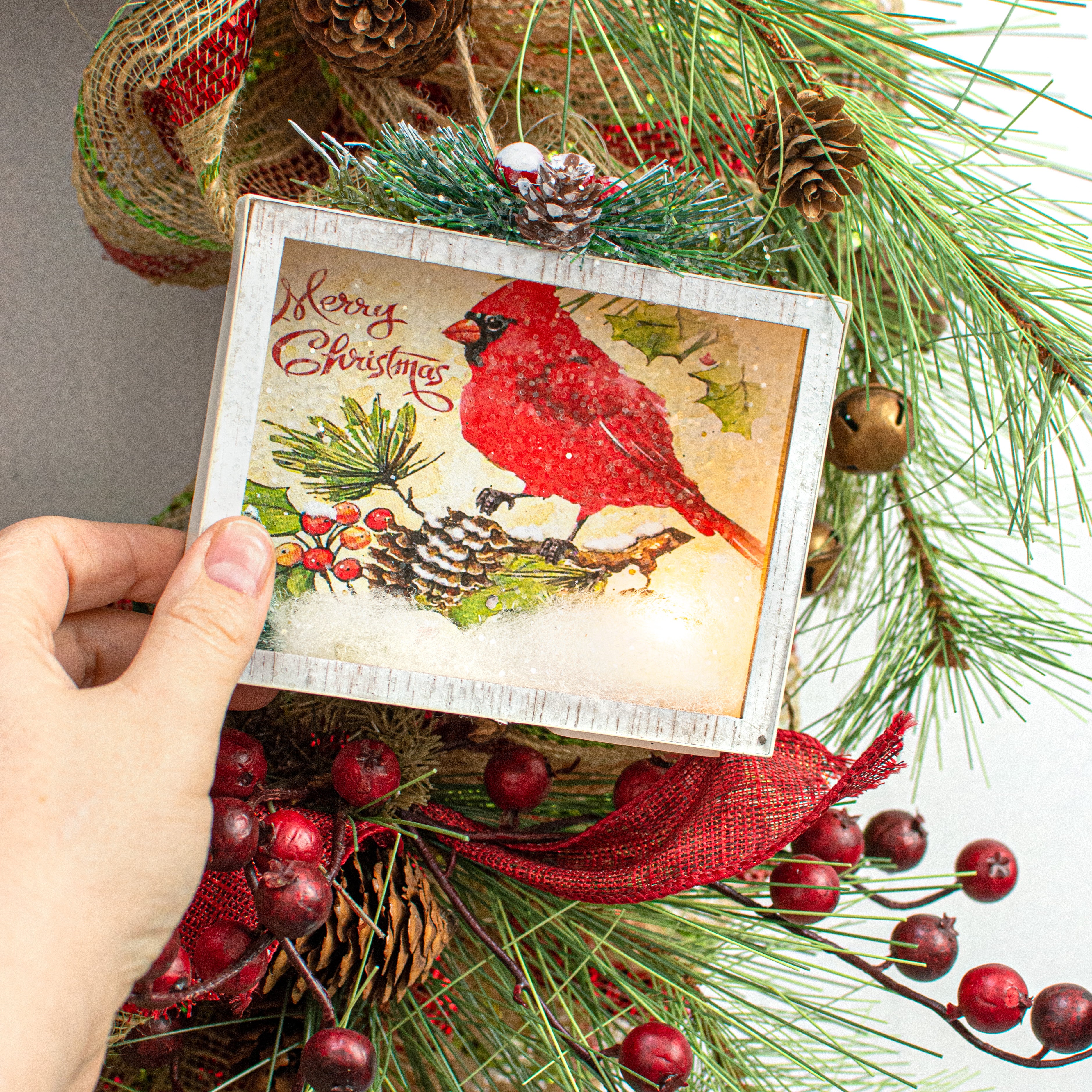 5" Lighted Cardinal Ornament