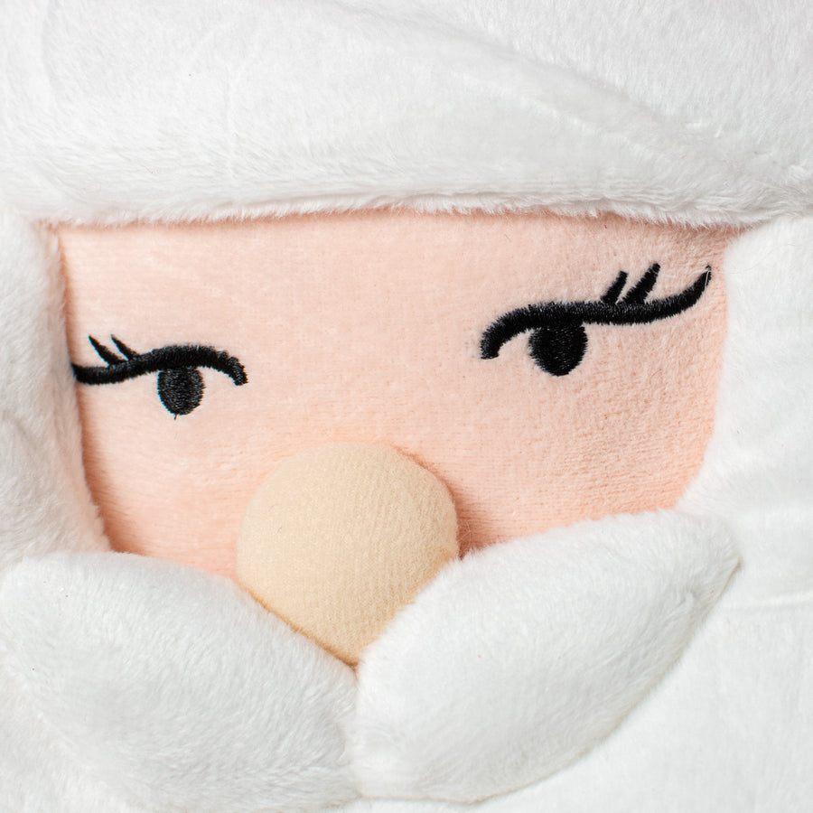 15" Plush Santa Head: Pink