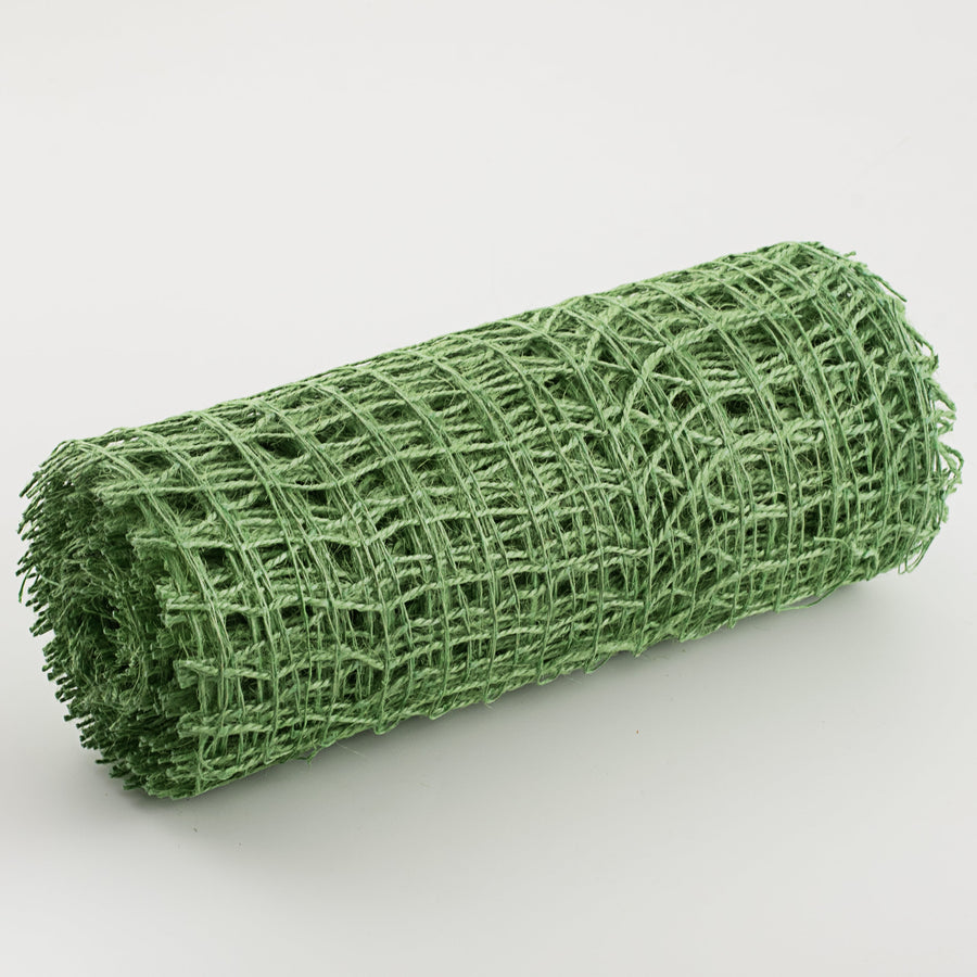 10" Jute Check Weave Mesh: Lime Green (10 Yards)