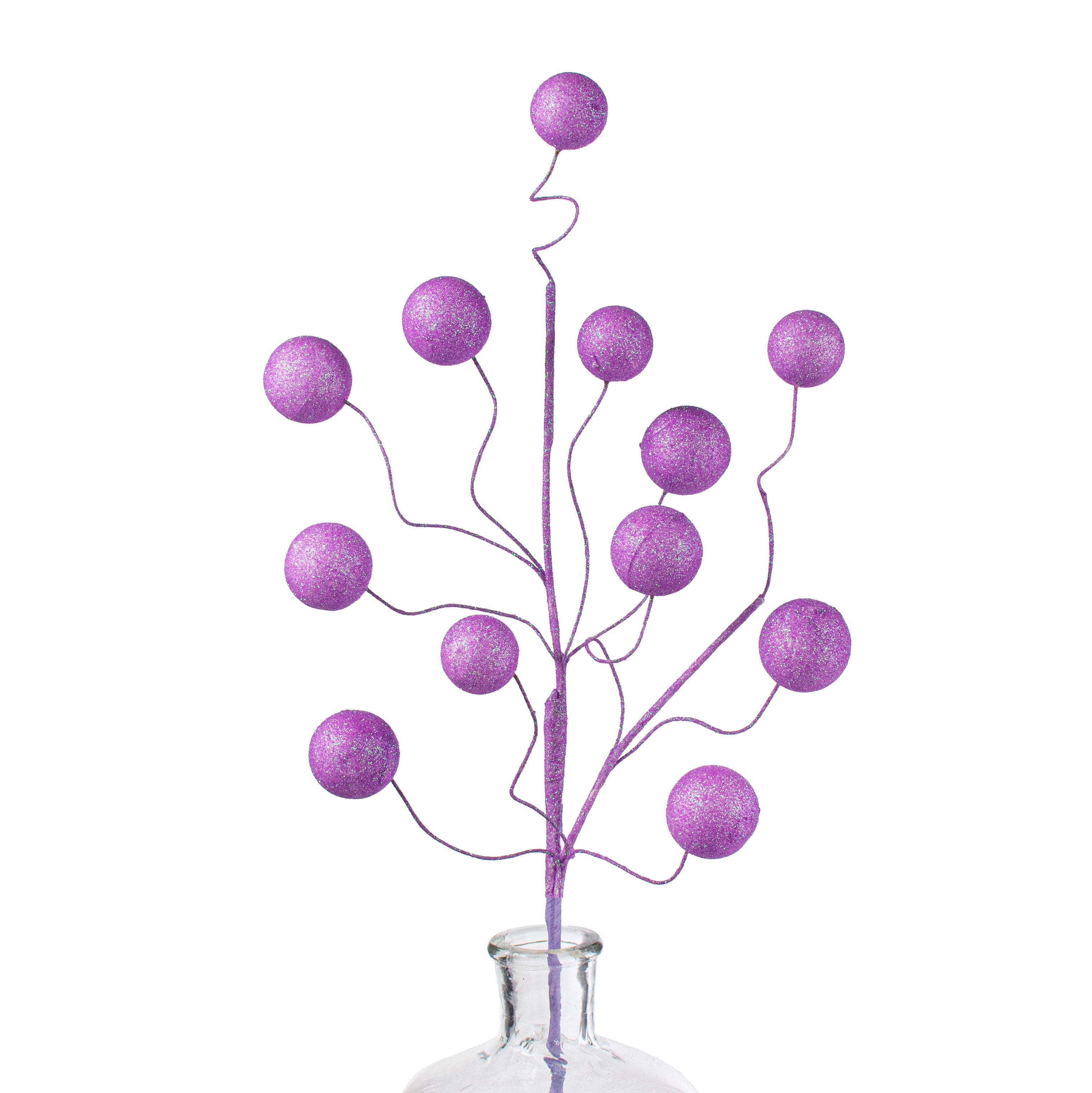 24" Glitter Ball Spray: Purple